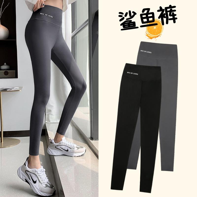 

Женские леггинсы из акульей кожи, верхняя одежда для живота, бедер, тонких ног, черные йога-штаны Барби M small size (suitable for 80~ 50kg)