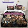 How Train Dragon Pattern Bedding Quilt Set Quilt Cover Pillowcase Home Birthday Gift(1 * Duvet Cover + 2 * Pillowcase, Without Core)
