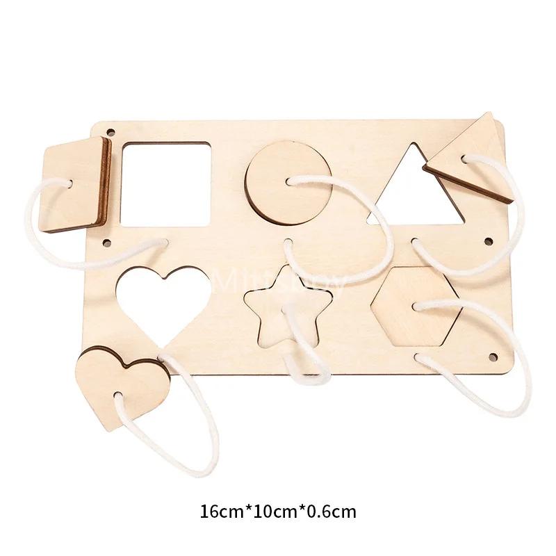DIY Busy Board Montessori Educational Toys Animal Slide Zipper Numeric Letter Cloud Wood Chip Graphic Pairing Wooden Parts Gifts