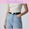 Leather Belt For Casual And Office Wear With Classic Pin Buckle For Women