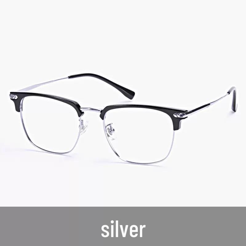 Zeiss Lens Eyebrow Line Myopia Glasses with Color-Changing Anti-Blue Light Frame Frame Only (Free Trial)