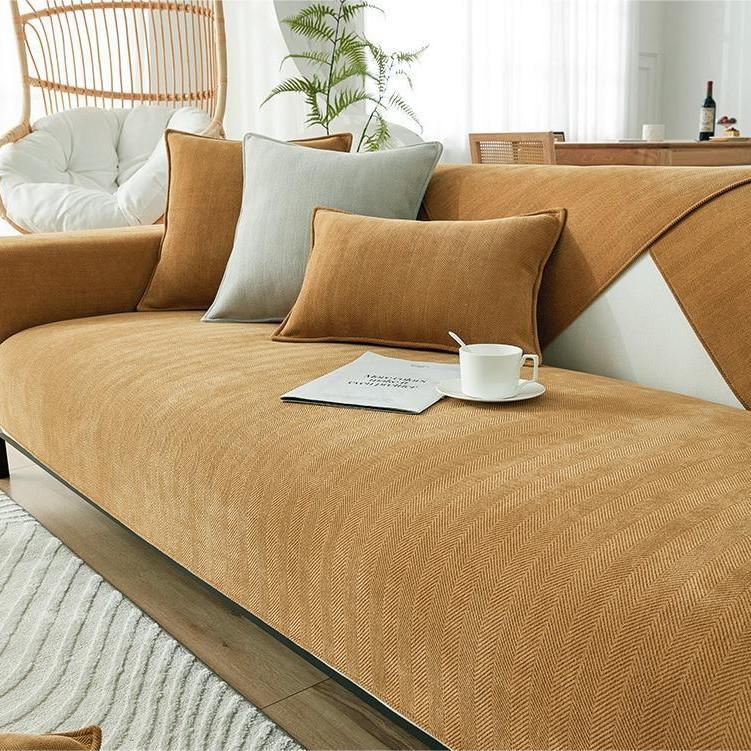 Chenier Light Luxury High-End Sofa Cushion, Seat Cushion Cover Cloth, Universal Non-Slip All-Inclusive All-Inclusive Sofa Cover Towel