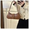 Stylish Minimalist Ins Small Batch Bag Pu Material Street Fashion Shoulder Bag 2023 Winter New Bag