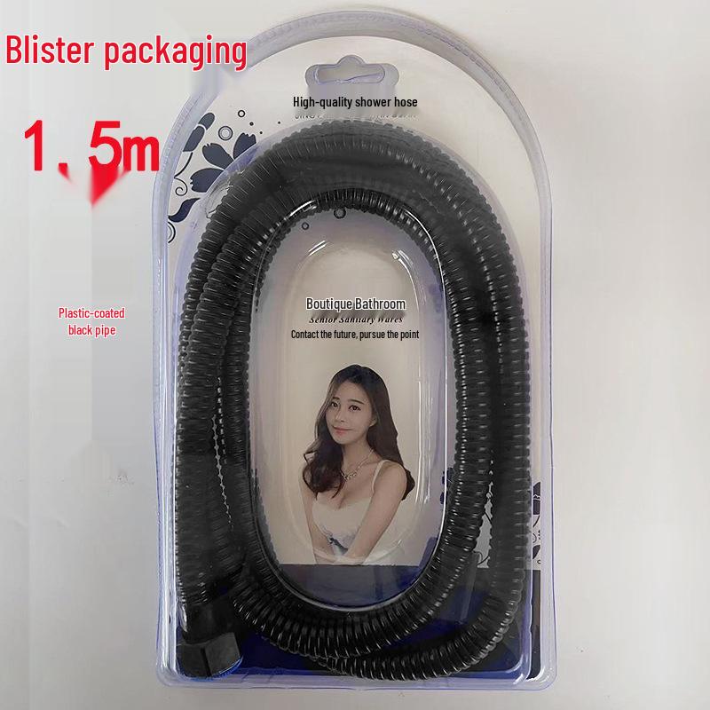 Explosionsgeschützter Duschschlauch und Duschkopf aus Edelstahl - Galvanisch beschichtet, Verdickt & Verschlüsselt, Erhältlich in Längen von 1,5 m, 2 m und 3 m