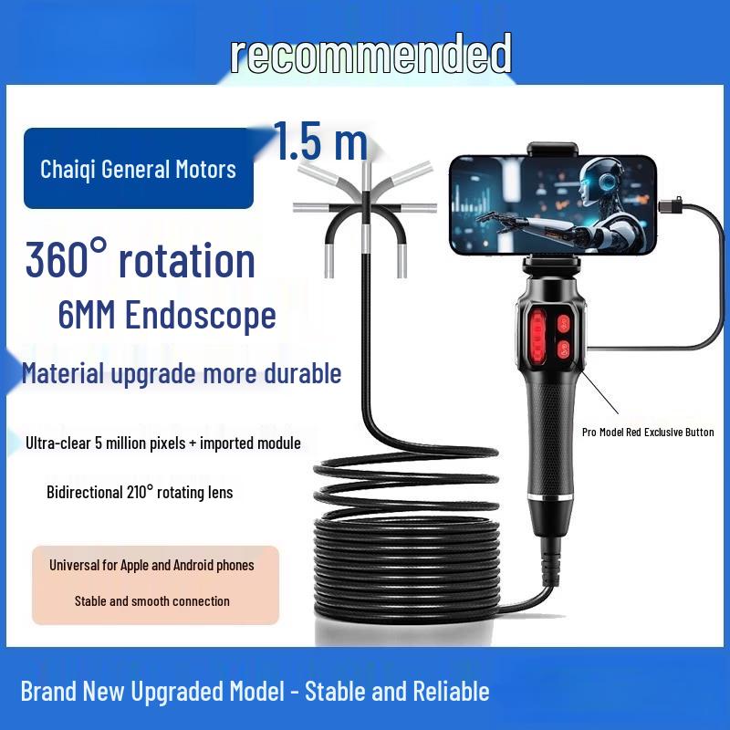 360-Degree Rotating Industrial Endoscope Camera