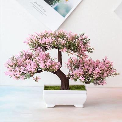 Künstliche Pflanzen Bonsai Kleiner Baum Topf Kunstpflanze Blumen Topfpflanzen Ornamente Für Zuhause Zimmer Tischdekoration Hotel Gartendekor KTY