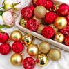 36-Piece Electroplated Christmas Tree Ball Set - Painted Plastic Hanging Ornaments