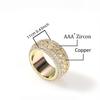 Electroplated Zircon Rotatable Cuban Geometric Unisex Ring - 2025 Summer Hip-Hop Jewelry