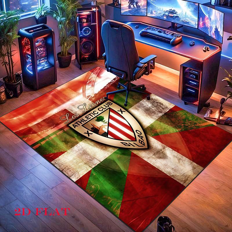 Athletic Club Logo Teppich für Wohnzimmer Schlafzimmer Zuhause Sofadekoration, rutschfeste Bodenmatte für Kinder zum Spielen