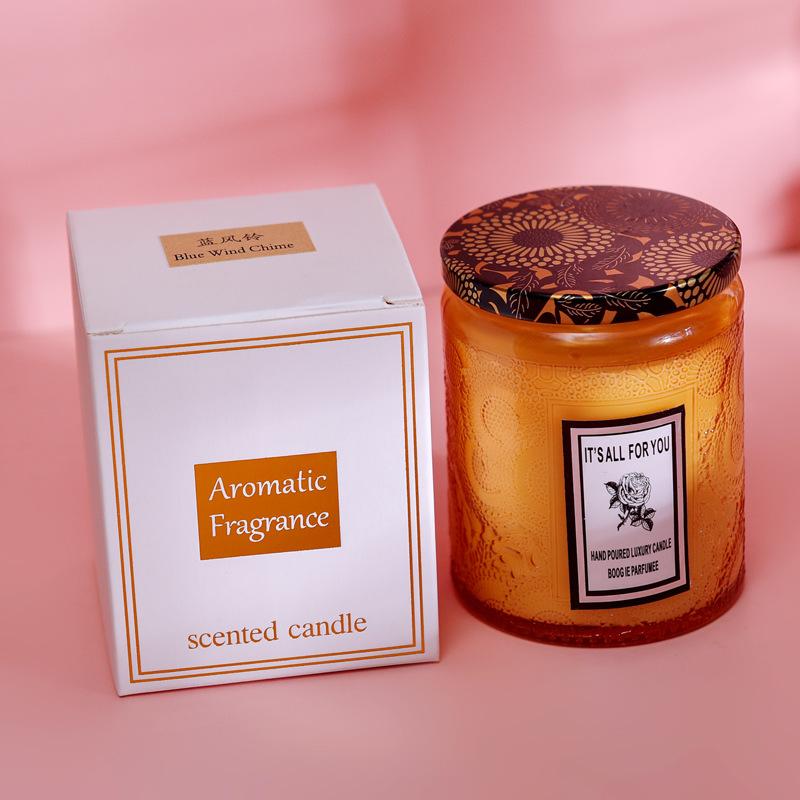 Large-size Relief Glass Souvenir Scented Candle Creative Scentless Candle Ornament