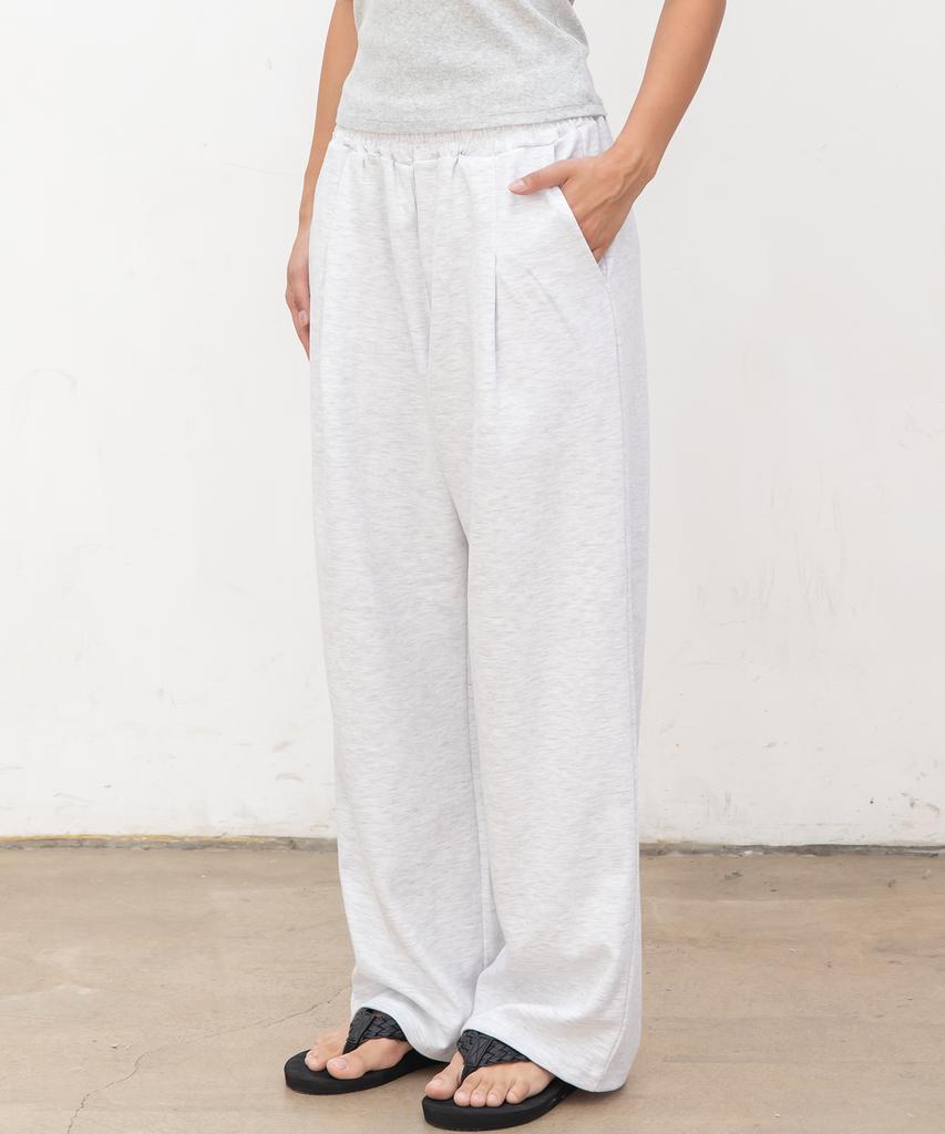 CHAMBROS [2Pack] Point Logo Pintuck Wide Sweatpants (Type B)