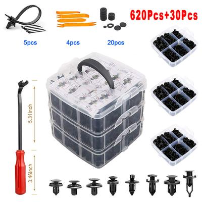 Auto Clips Kunststoff Befestigungsclips Karosserie Druck Befestigungsstift Niete Stoßfänger Türverkleidung Panel Halter Befestiger Kit Auto Ausbauwerkzeuge
