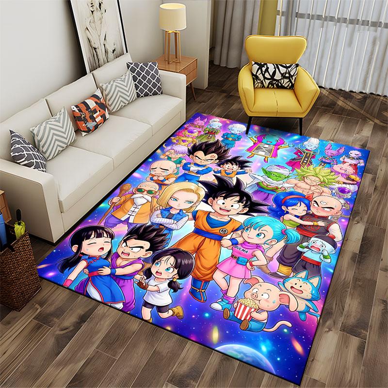 Dragon Ball Anime Characters Carpet Suitable As a Non-slip Mat for the Living Room or Bedroom Sofa