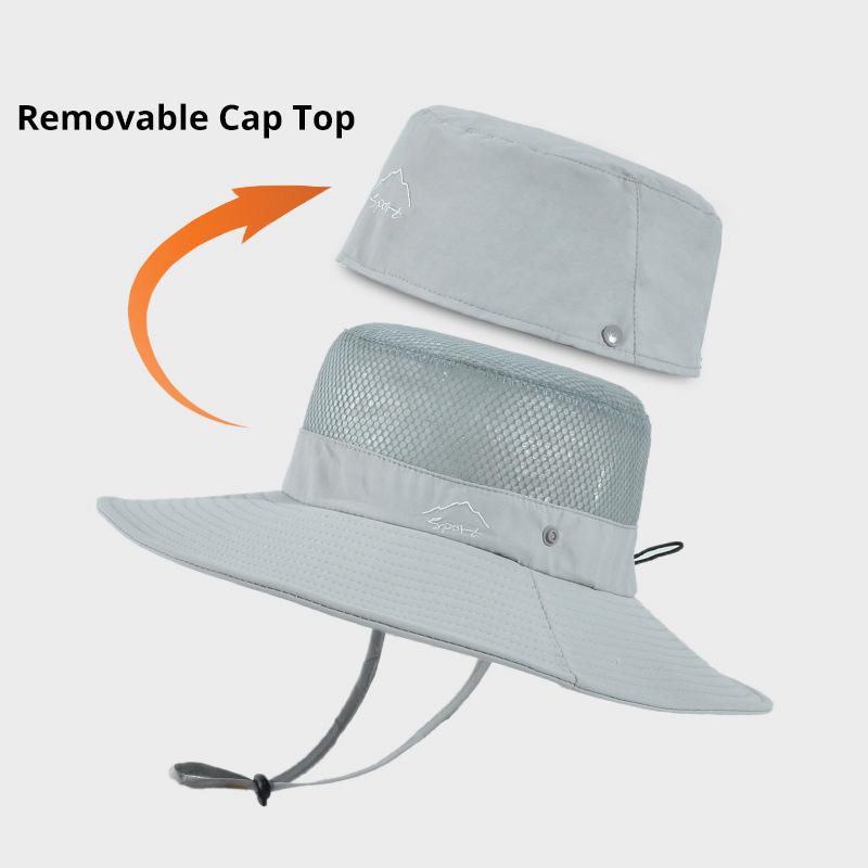 

Летняя мужская шляпа от солнца с защитой от ультрафиолета, уличные рыбацкие шапки, съемная панама из дышащей сетки, женские шапки для походов и рыбалки