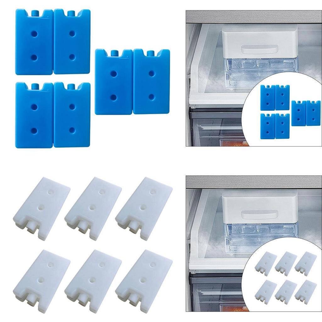 6x Ice Brick Packs Lightweight for Cool Bag that Simply Stays Frozen for Longer Ice Blocks for Hiking Fishing BBQ Family Picnic