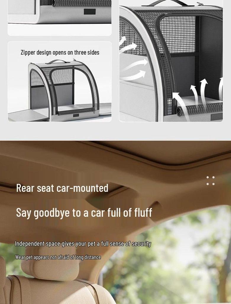Haustier Reise Autositz & Matte - Hundebett und Handtasche für Autofahrten