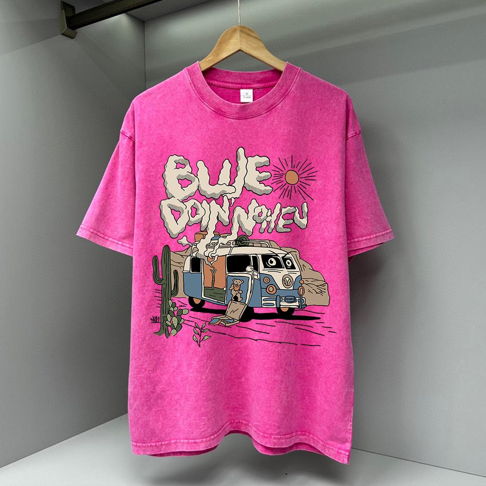 Please Pay Attention To American Retro Cartoon Male Tshirt Oversized Loose T Shirts Cotton T Shirts Hip Hop Breathable T-Shirts