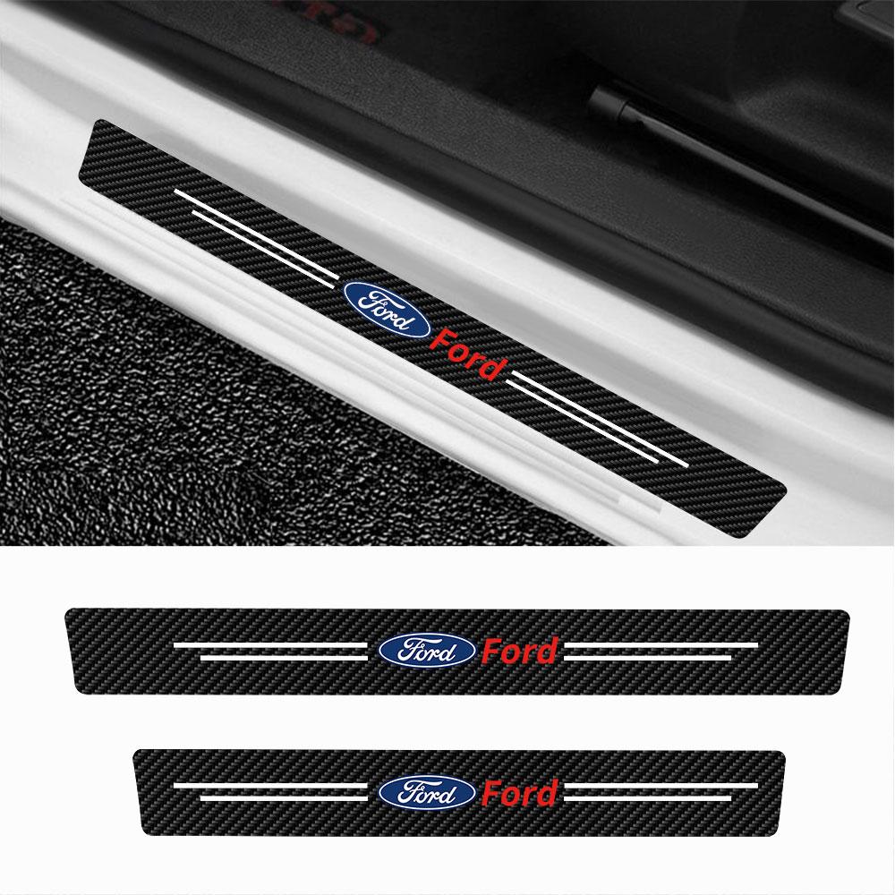 AAAMQ1 Car Door Sill Protector Stickers Waterproof Wear-Resistant Accessory For Ford Edge Kuga MK6 Fiesta Mondeo Fusion Explorer Escape