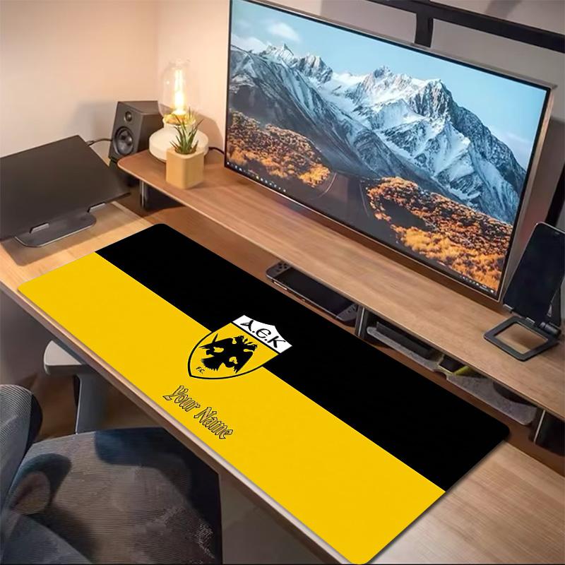 Aek F Custom Name Large Size Mouse Pad Large Gaming Table Cushion Non-slip Laptop Tablet Big Mousepad XXL Mat Mini PC Playmat With Lock Edge