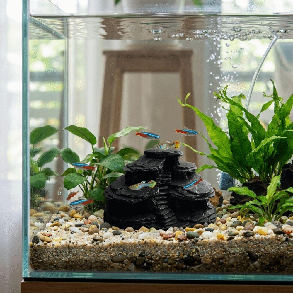 Realistic Texture Fish Tank Rockery Ornaments 3D Printing Fish Hiding Cave  Fish Tank Decoration