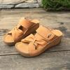 Fashion Vintage Soft Sole Platform Wedge Heels Slippers Women 2025 Summer Hollowed Out Bowknot Slides Bohemia Non Slip Beach Sandals
