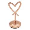 Metal Place Card Base Hollow Heart Table Number Holder, Love Stand, Holders Clip for Photos, Food Signs, Memo Notes, Weddings, Birthdays, Restaurants