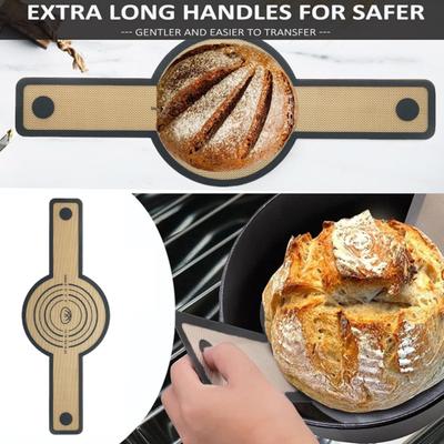 2 Pcs Silicone Bread Mat Circular Oval Non-Stick Baking Mat Set