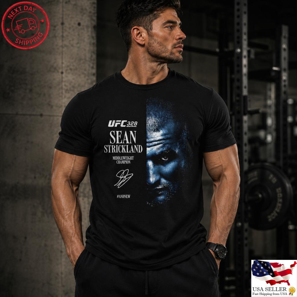 Sean Strickland UFC Grafik T-Shirt MMA Kämpfer Champion Unisex Shirt