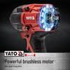 YATO 18V Brushless Cordless Impact Wrench 850Nm CN Plug (adapter Included)