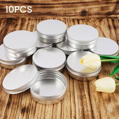 10 Stück 50g 100g Leere Dosen Aluminiumdosen Nachfüllbarer Leerer Metalltopf Mini Tragbarer Behälter Reise Probentopf