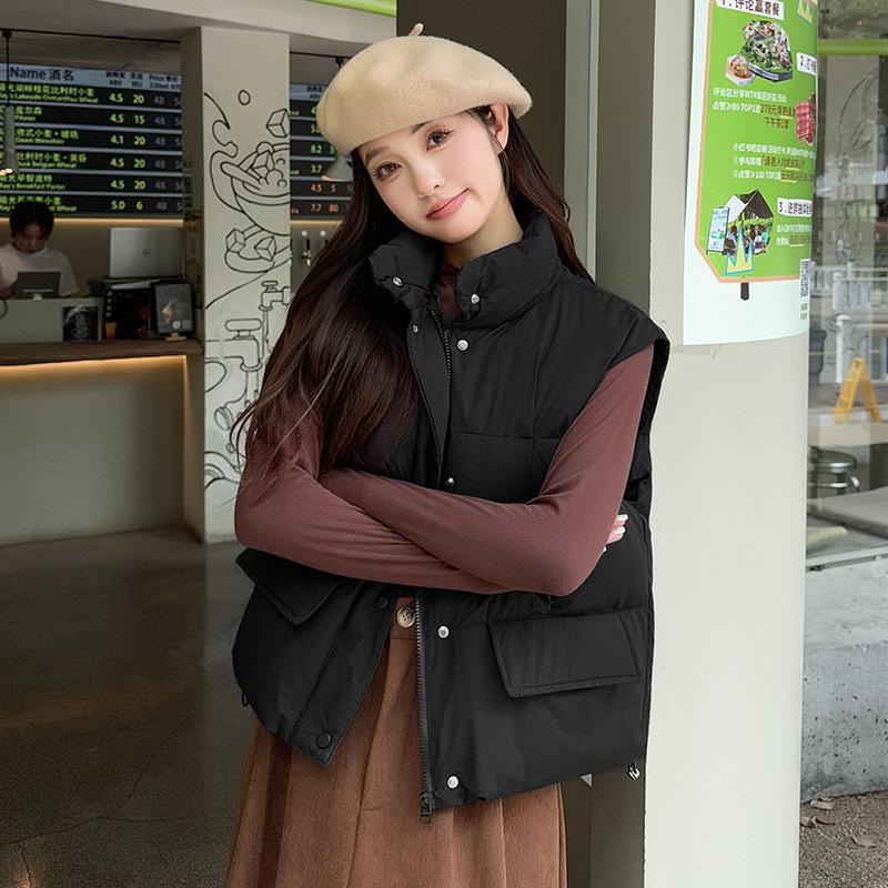 

Cotton vest women s short autumn and winter loose vest vest vest jacket student warm cotton jacket tide M recommends about 85 to 52.5 kg