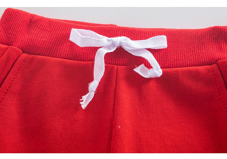 Unisex Toddler & Child Summer Casual Shorts, Solid Color, Mid-Length, Customizable Print Patterns, Trendy Five-Point Design.