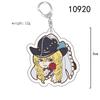 Klíčenka Anime One Piece Klíčenka, Anime Periferie Akrylová Klíčenka, Luffy, Zoro Kreslený One Piece Klíčenka na Tašku