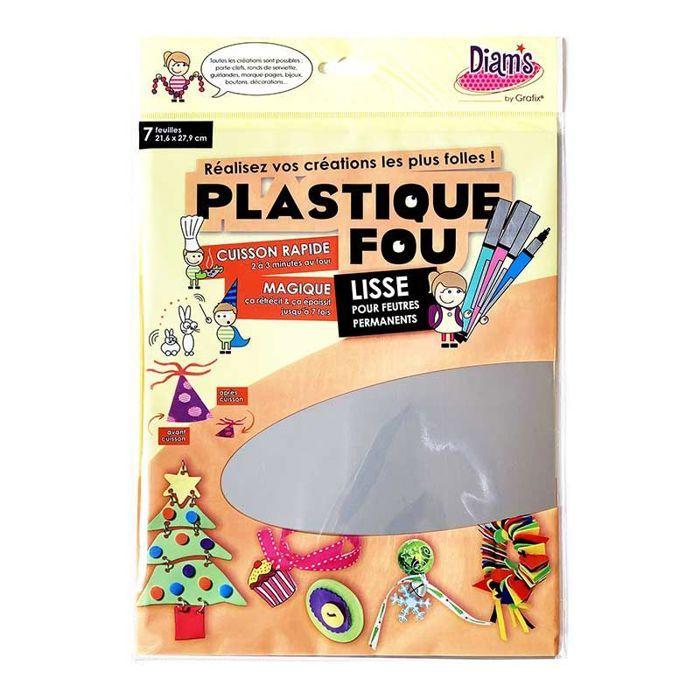 Plastique Fou - DIAM'S - DI42256 - Argenté - Set De 7 Feuilles - Rétrécit Après Cuisson