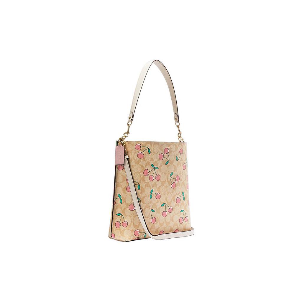 New COACH Mollie Artificial Leather Bucket Bags Shoulder Bag Crossbody Bag Handbag Regular Women's Beige CE611-IMOT4