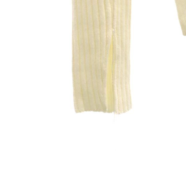 Unused HELMUT LANG Long Sleeve Sweater M White Rib Knit Women Used