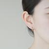 Alleun 14K 18K Round One-Touch Ring Gold Earrings Mini Daily (Type B)