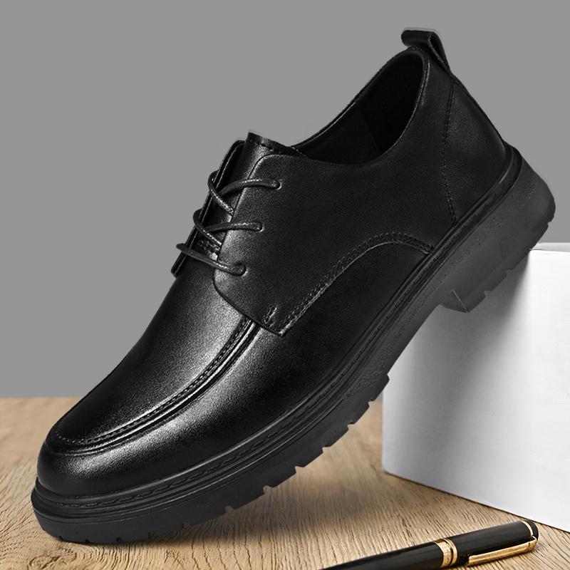 

Кожаные мужские туфли на шнуровке, оксфорды, высококачественные мужские туфли на плоской подошве из натуральной кожи, деловые повседневные мужские рабочие туфли 10