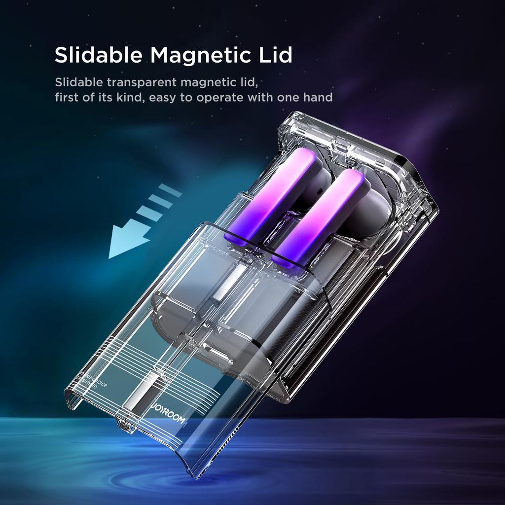 Joyroom IceLens TWS Bluetooth-Ohrhörer mit LED-Beleuchtung - Weiß