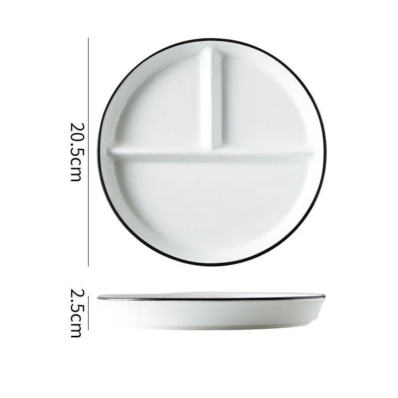 Nierxin 211 Keramický talíř s přihrádkami pro kontrolu porcí