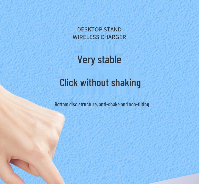 Creative Wireless Charging Phone Stand for Apple, Huawei, and Android - Desktop Bedside