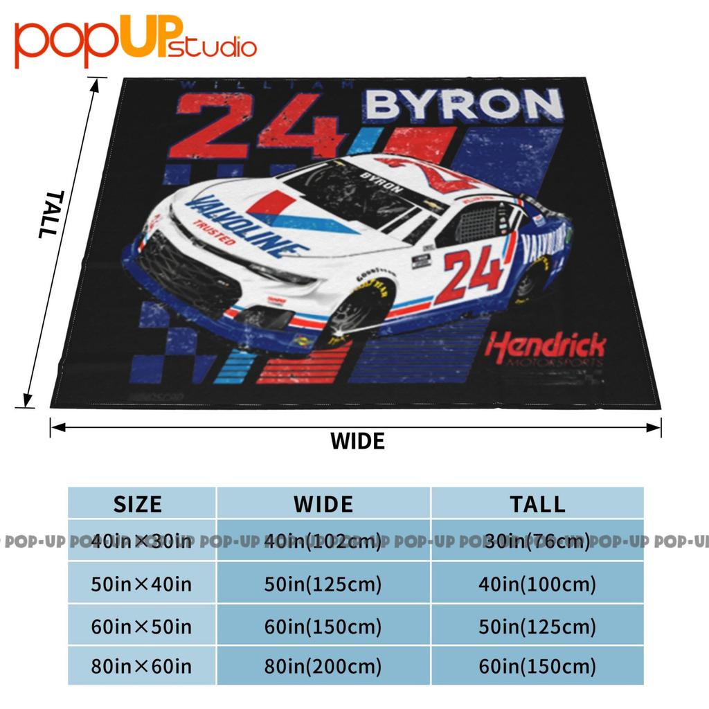 2021 #24 William Byron“ Valvoline Darlington Throwback“T-Large Sd Ship Ultra-Soft Blanket Quilt Winter Sofa Cover Bed Covers