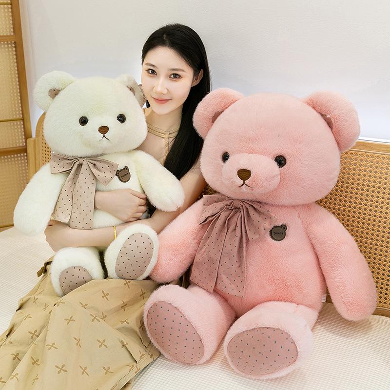 Bow Teddy Bear Plush Toy Girl Birthday Doll Holiday Gift Cute Hugable Bear Doll