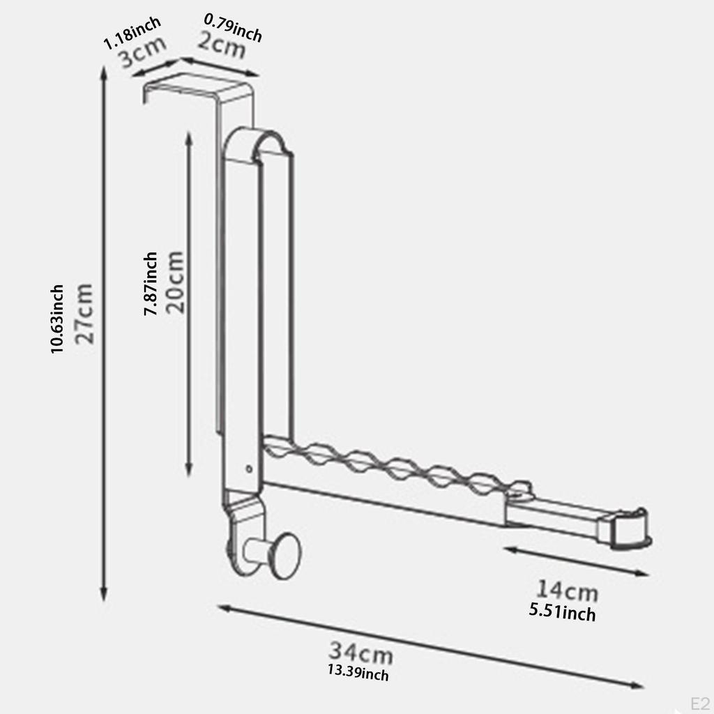 Door Hanger Storage Rack Portable Organizer Towel Hook Hanging Wardrobe Office Living Room for