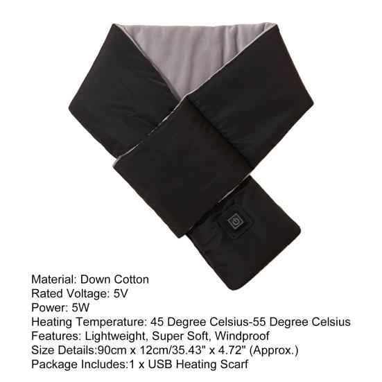 Buy Safe Winter Warm Scarf Adjustable Temperature USB Powered Heating