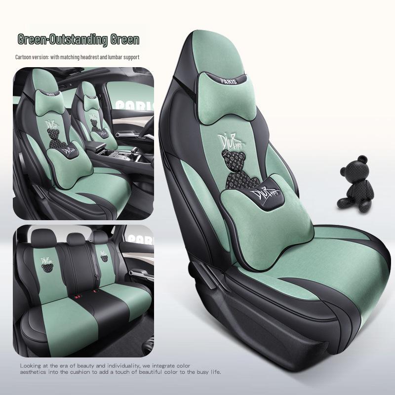 BYD Yuan Plus Universal Cartoon Car Seat Cushion - Full Coverage, All-Season Technology Cloth