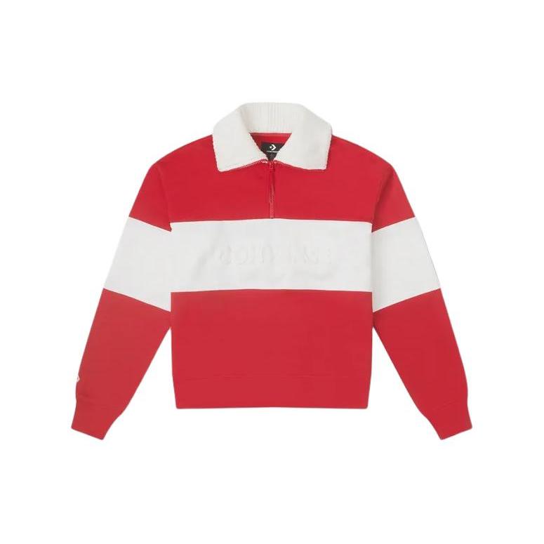 

New Converse Sweatshirt Women s Red 10026812-A02 L