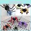Black Spider Halloween Decoration Plush Haunted House Prop Indoor Outdoor Wide 30-125cm