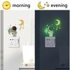 3PCS Luminous Astronaut Stars Moon Switch Stickers Decorative Wall Stickers Living Room Bedroom Self-stick Stickers