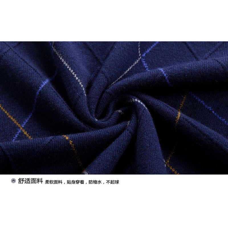 Men S Sleeveless V Neck Plaid Knit Vest Pullover Casual Top